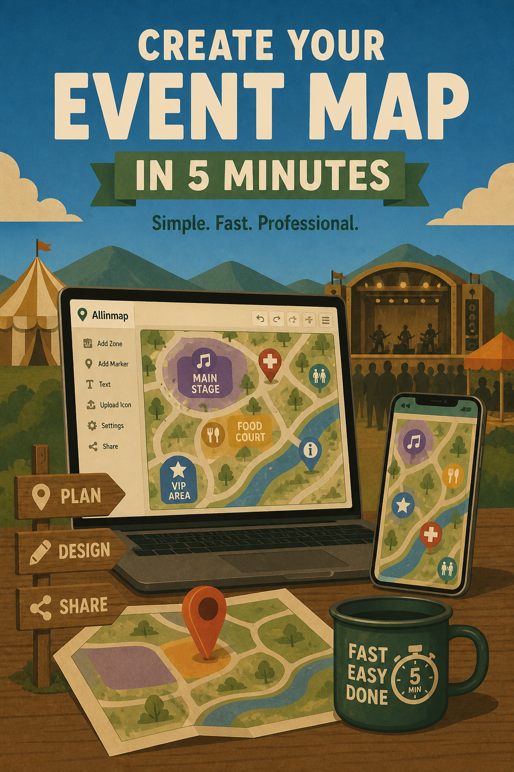Come creare una mappa evento in 5 minuti